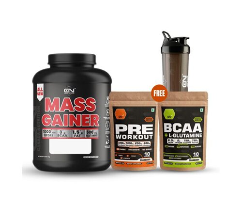 Ultimate Gain Stack (Mass Gainer 3kg + FREE 10 Serving Bcaa+10 Serving ...